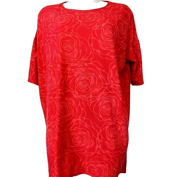 Oversized Stretch Hi Lo Top Size XS Floral LuLaRoe Irma Soft Casual Chic - Picture 1 of 4